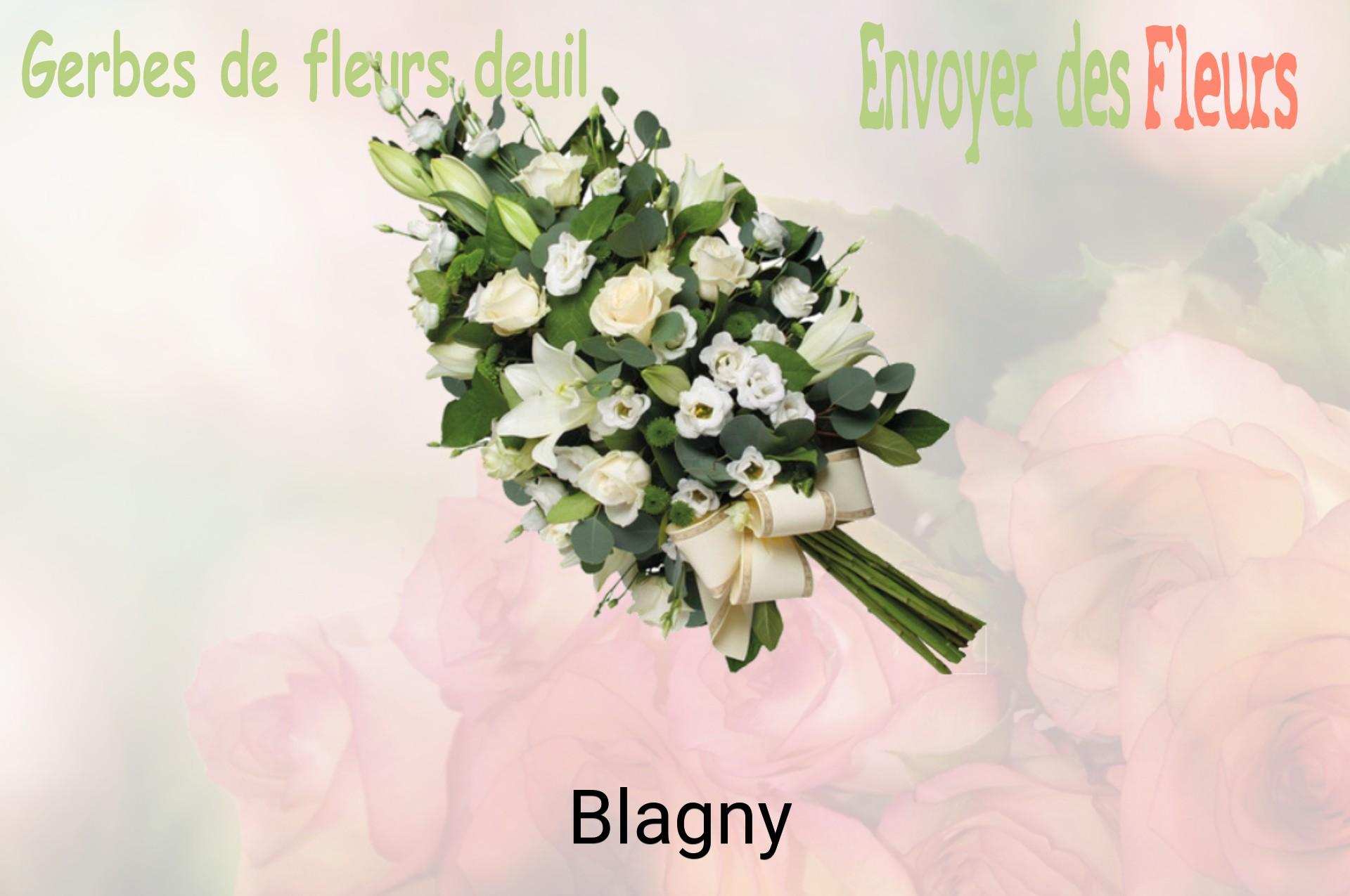 Gerbe de fleurs de deuil livrée à Blagny